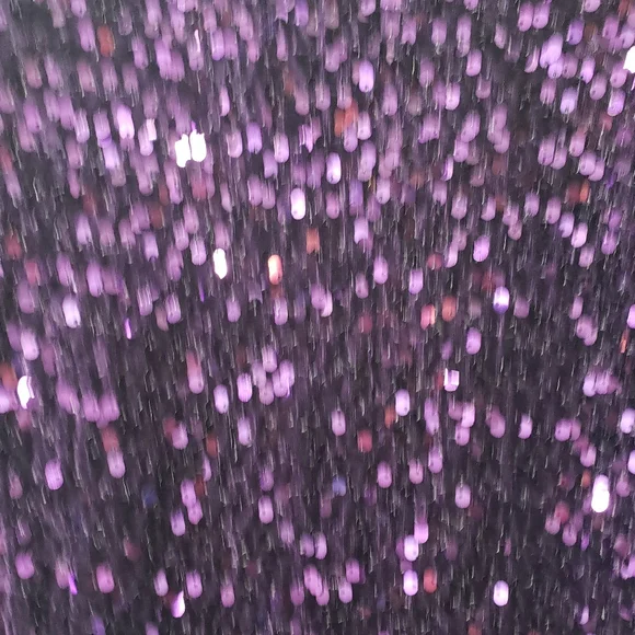 Purple Sequin Short Sleeve Women's Top Size Large by Allegra K New - Picture 3 of 4